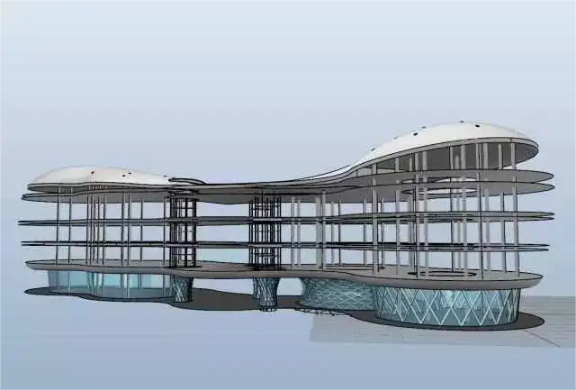 中国动漫博物馆3D框架图