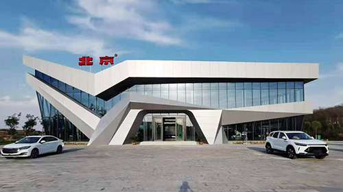 异型钢结构案例：北京现代郑州4S店